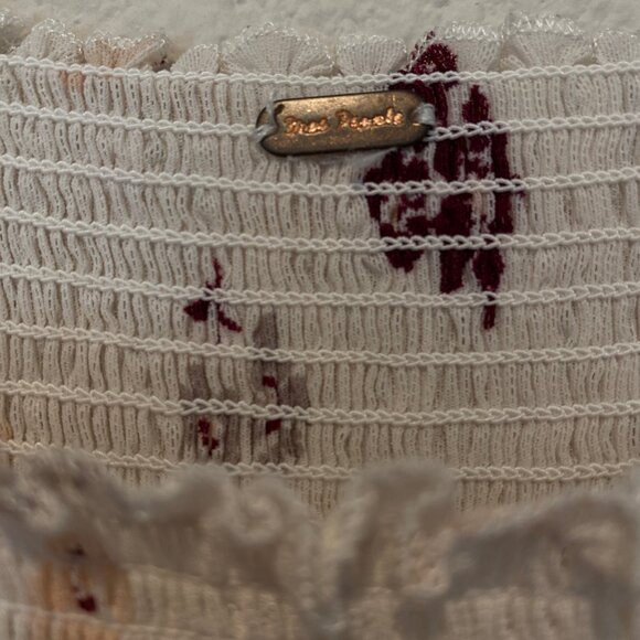 Free People Delta Dawn Floral Mesh Babydoll‎ Top Size Small - Picture 4 of 5